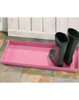 Wild Rose Pink Enamel Boot Tray