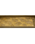 Spider Mums Antique Brass Boot Tray