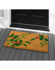 Holly and Mistletoe Doormat