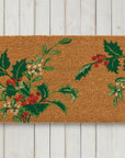 Holly and Mistletoe Doormat
