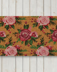 Winter Roses and Berries Doormat