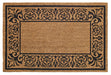 Personalized Greek Border Natural Fiber Printed Coir Doormat 24x36