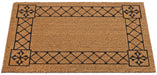 Medallion Corners Natural Fibers Printed Coir Doormat 24x36