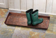 Sunflower Antique Copper Metal Boot Tray 30x13