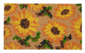 Sunflower Low Profile Natural Fiber Printed Coir Doormat 18x30