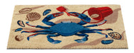 Beach Play Crab Natural Fiber Printed Coir Doormat 18x30