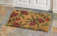 Pine Cone Natural Fiber Printed Coir Welcome Doormat 18x30