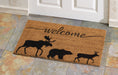 Forest Friends Natural Fiber Printed Coir Welcome Doormat 18x30