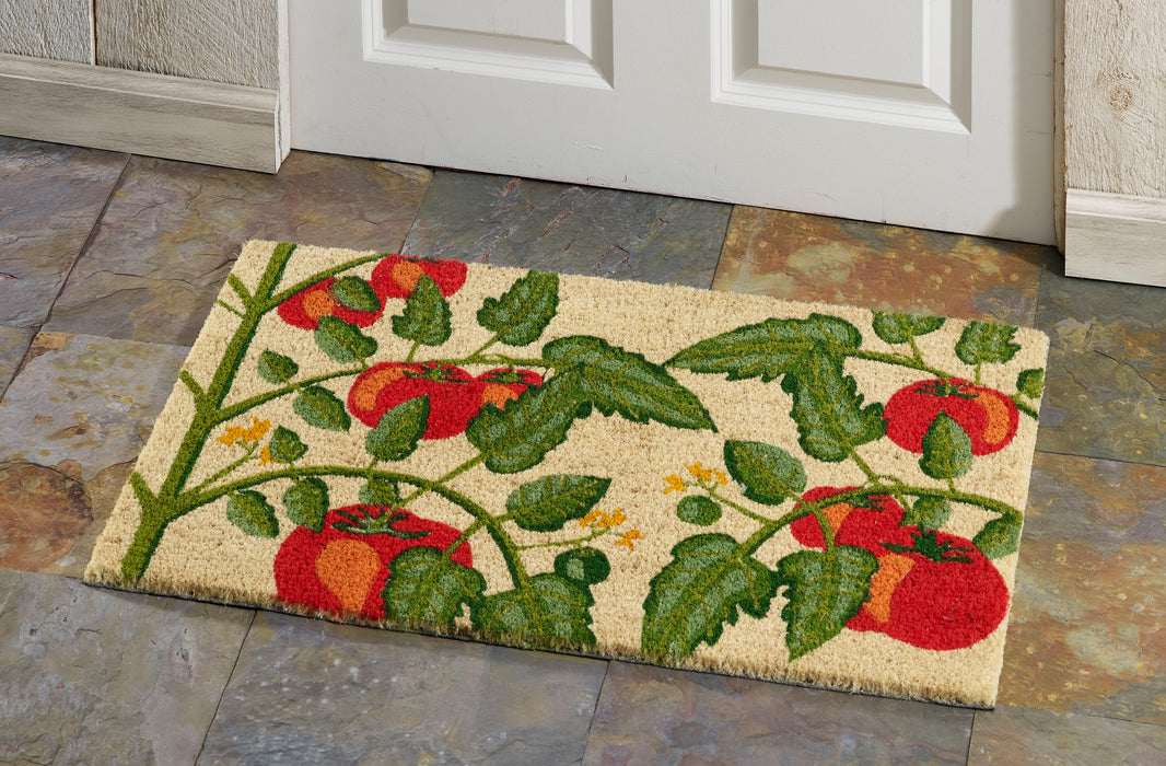 Tomatoes Natural Fibers Printed Coir Doormat 18x30