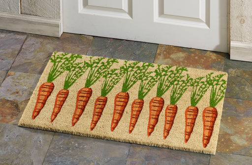 Carrots Natural Fiber Printed Coir Doormat 18x30